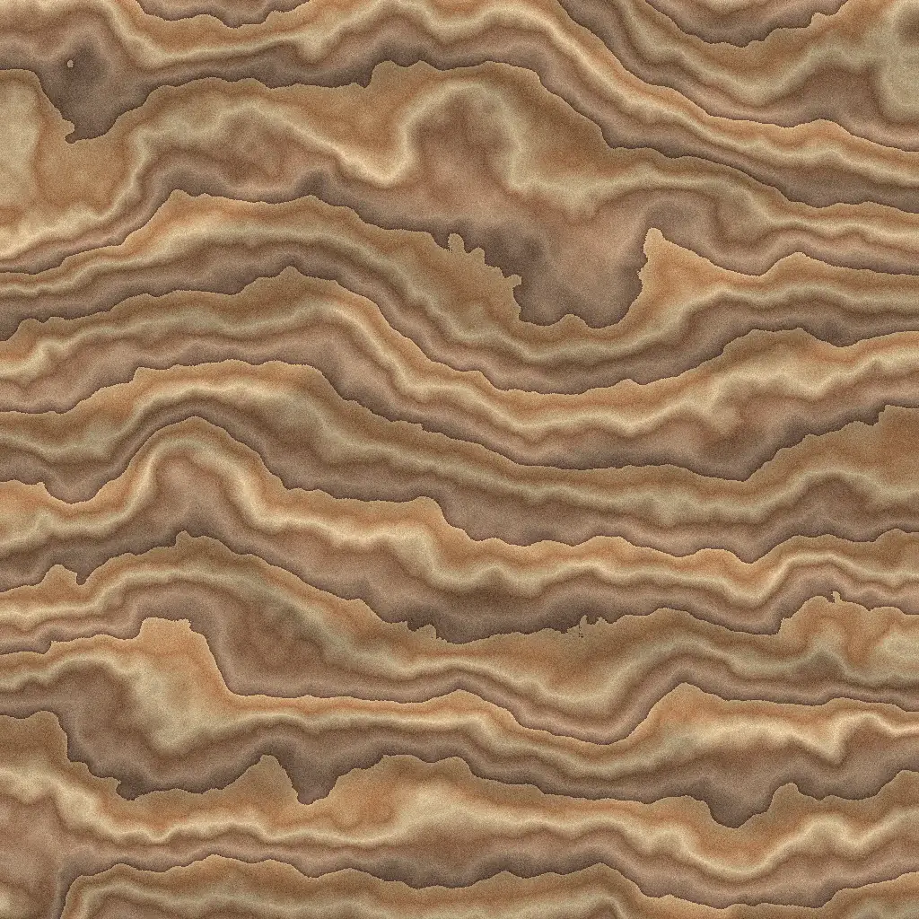 Flexible stone cladding sheet with layered sandstone pattern