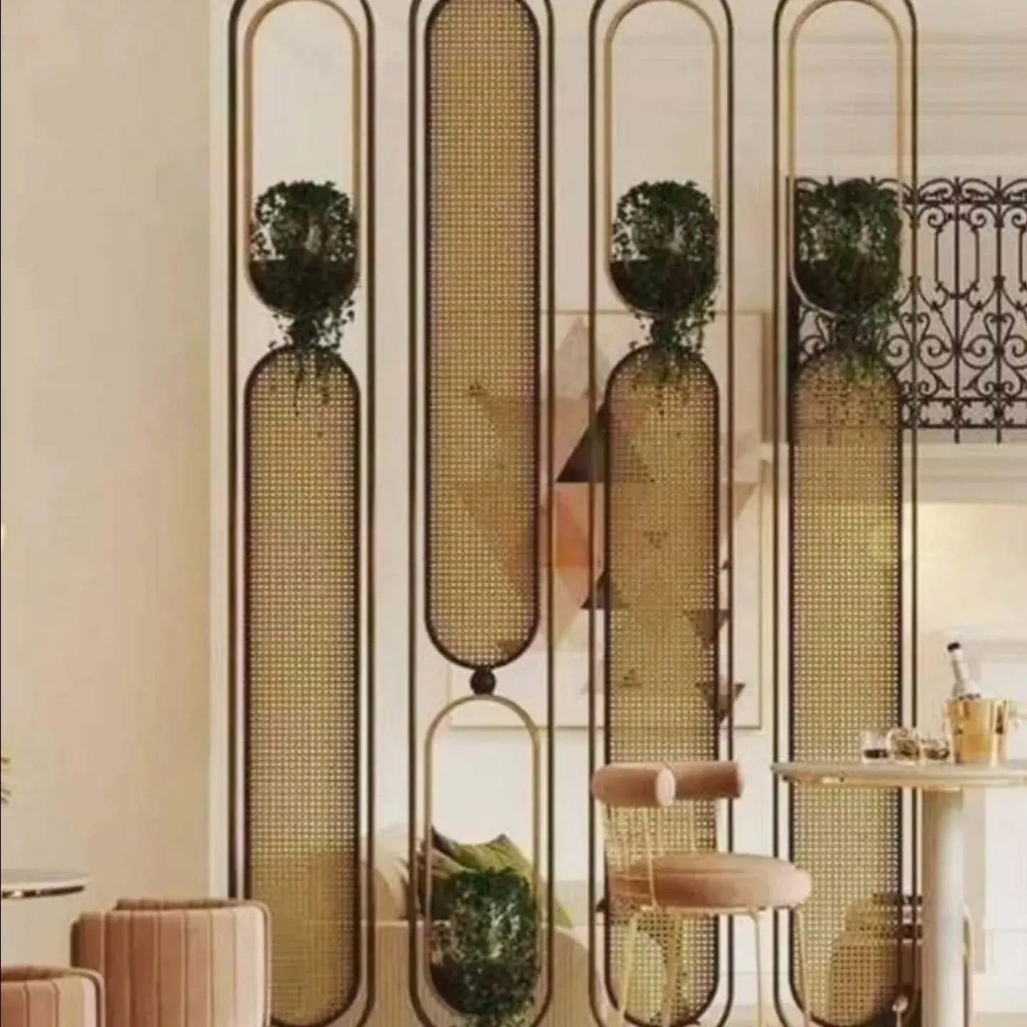 Brass metal-art partition